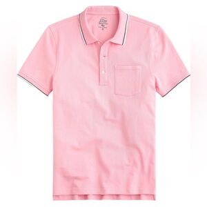 J. Crew pink stretch pique short sleeve polo shirt